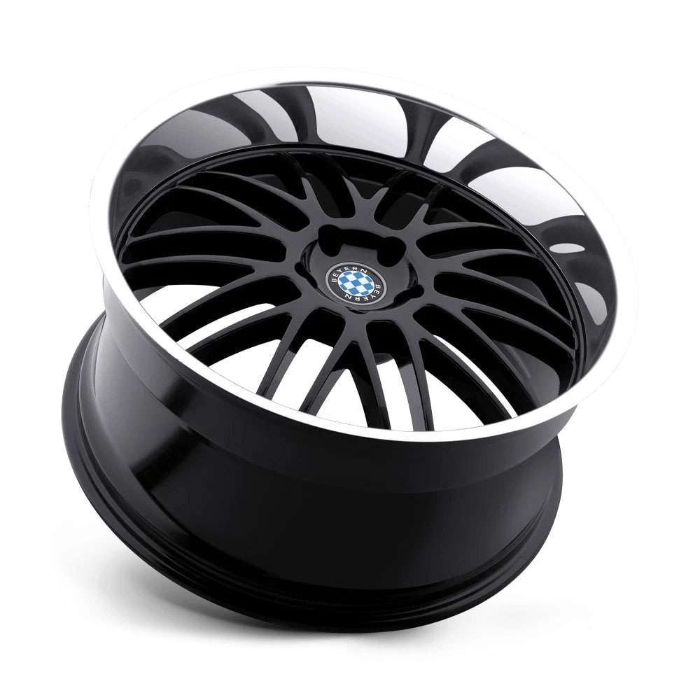 Beyern Mesh 17x7 4x100 ET27 CB57.1 Gloss Black W/Mirror Cut Lip